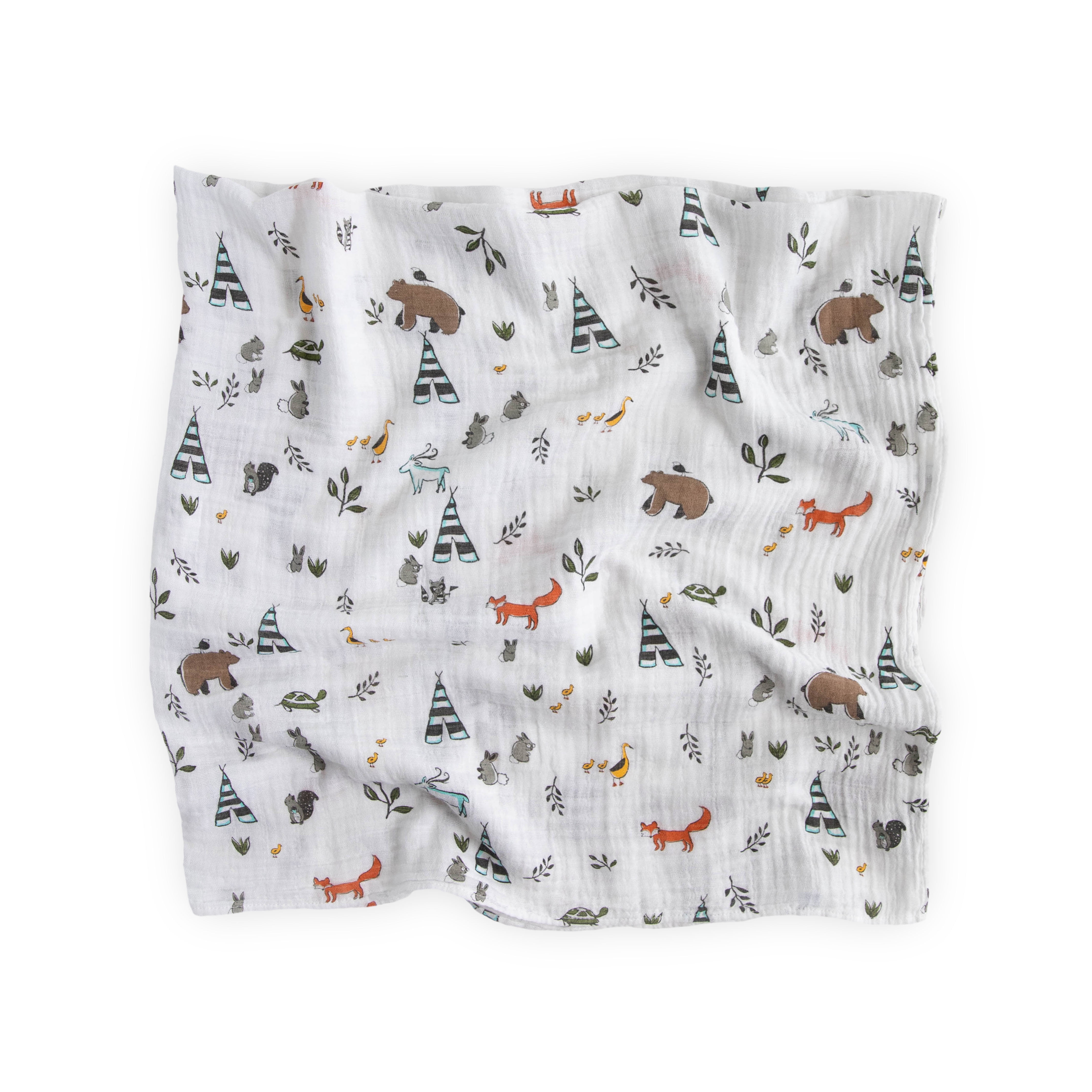 Little Unicorn Swaddle Blanket for Newborns, Toddler Muslin Blanket - Forest Friends