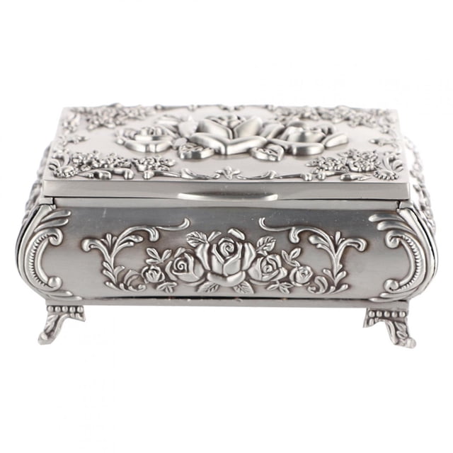 Rdeghly Jewelry Container, Zinc Alloy Jewelry Box, For Earrings Bracelets Necklaces Rings