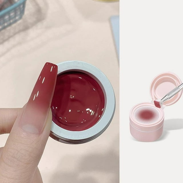 Solid Air Cushion Pat Gel Washable Frosted Texture Line Nail Dyeing Blush Lacquer Cover Free