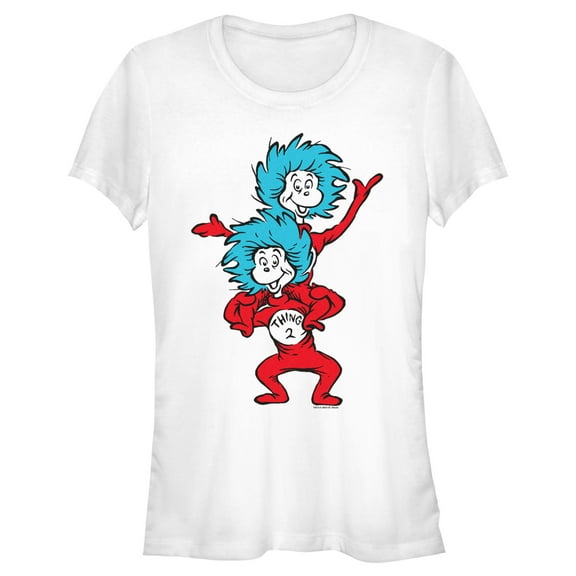 Junior's Dr. Seuss Thing One and Thing Two  Graphic T-Shirt