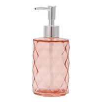 Unique Bargains 1 Pc Durable Diamond-shaped Soap Dispenser 11.16oz Orange Silver Tone