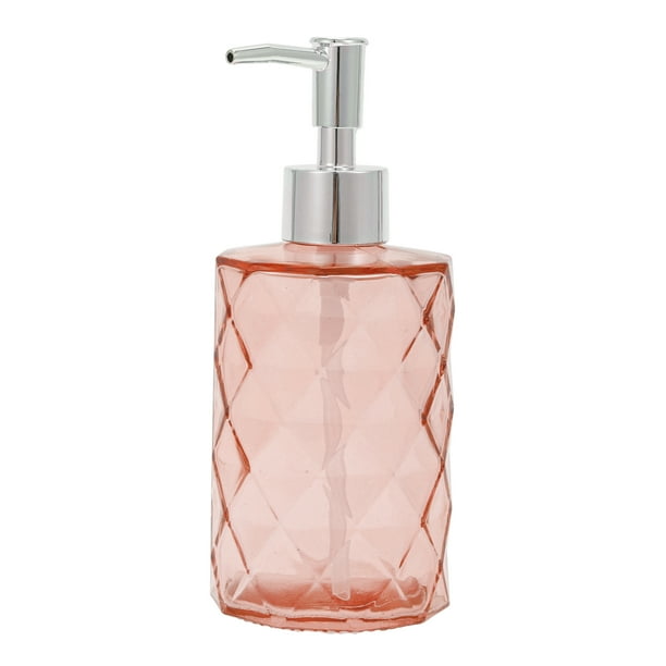 Dispensador de Jabón Duradero en Forma de Diamante de 11.16oz Naranja Tono Plateado
