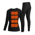 thumbnail image 5 of JIKNTTR Womens Heated Thermal Underwear Set Usb Charge 11 Zone Intelligent Heated Cold Winter Thermal Underwear Heating Underwear Soft Top Bottom Sleepwear Set, 5 of 7