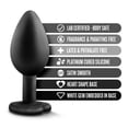thumbnail image 2 of Anal Plug Blush Novelties Temptasia Bling Platinum Silicone, 2 of 9