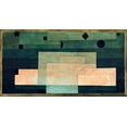thumbnail image 2 of Klee, Paul 32x19 Gold Ornate Wood Framed with Double Matting Museum Art Print Titled - The Firmament Above the Temple, 2 of 4