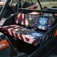 thumbnail image 3 of HUIACONG Eagle Flag UTV Seat Covers Waterproof Easy to Install Universal UTV Seat Covers Non-Slip Soft for Kawasaki Mule 3000 3010 3020, 3 of 7