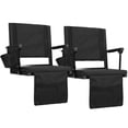 thumbnail image 2 of Tereitr 2 Pack Folding Stadium Seat with Back Support and Cushion Portable Chair with Cup Holder and Adjustable Shoulder Strap for Sports Events Concerts Outdoor Activities, 2 of 10