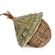 PureCasa Hand-Woven Hummingbird House Nest for Outdoor, Creative Wooden Bird Nests Hibiscuser Grass Woven Birdhouse for Small Birds, Home & Garden Decoration Farmhouse Style, 1 Pack, Multicolor