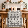 thumbnail image 2 of Table Runner 120 Inches Long for Kitchen Dining, Boho Geometric Dresser Scarf Farmhouse, Dining Table Decorations for Wedding/Parties, Simple Farmhouse Nation Abstract Motifs 13 x 120 In, 2 of 8