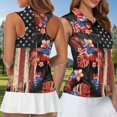 thumbnail image 3 of HUIACONG Matching Couple Shirts 250th Anniversary Golf Shirtfor Women Sleeveless Breathable Moisture Wicking Short Sleeve Golf Shirt for Men Lightweight Outdoor Golf Wear Woman M, 3 of 7