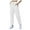 Z01-White, variant on TTUHYWXI Womens Scrub Pants - Soft Stretch Yoga Style with Pockets, Slim Drawstring Jogger Scrubs (Grey, L)