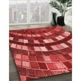 thumbnail image 3 of Ahgly Company Machine Washable Indoor Round Transitional Red Area Rugs, 3' Round, 3 of 7