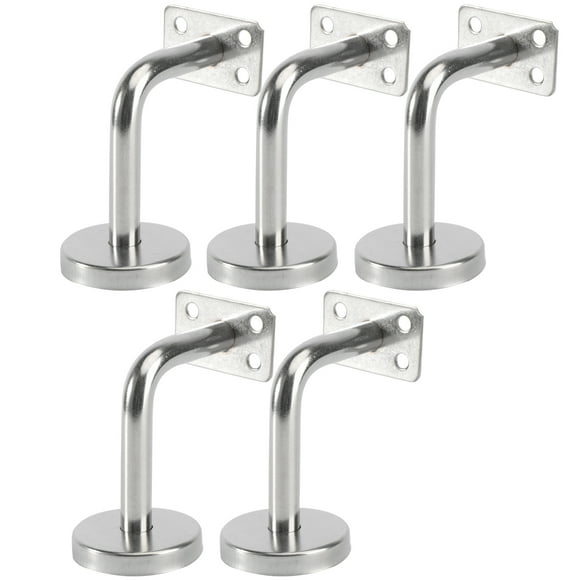WORGEOUS 5 soportes profesionales de acero inoxidable sólido para pasamanos de pared.