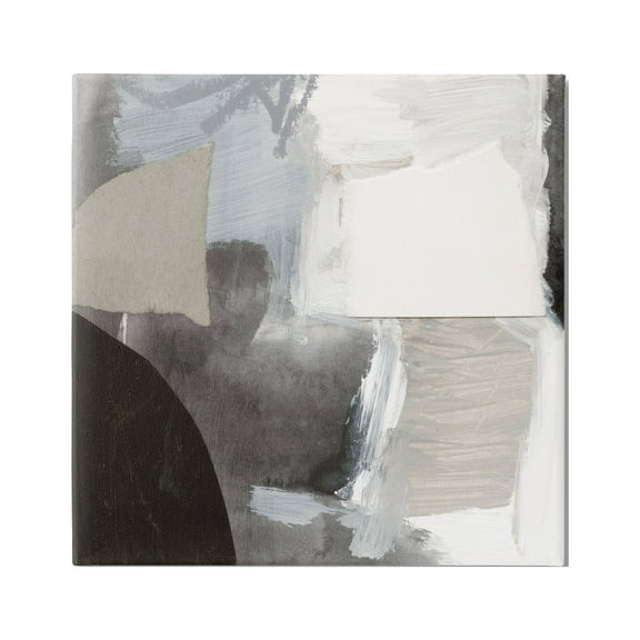 Stupell Industries Abstract Layered Collage Structured Shapes Paint Strokes Painting Gallery Wrapped Canvas Print Wall Art, Design by Victoria Barnes