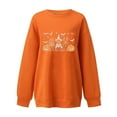 thumbnail image 3 of Jsaierl Halloween Sweatshirts Women Plus Size Pumpkin Ghost Graphic Sweatshirt Going Out Crewneck T-shirt Long Sleeve Tunic Pullover Tops Halloween Clothes, 3 of 3