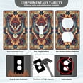 thumbnail image 3 of Yayeee Blank Wall Plate Cover 1-Gang 4.5"x2.7" Home Unused Decorative Outlet, Beige Geometric Eagle, 3 of 7
