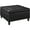 Black, variant on Veanerwood Square Ottomans with Storage, Leather Tufted