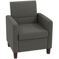 thumbnail image 1 of HOMCOM Modern Accent Chair Fabric Armchair w/ Non-Slip Pads, Dark Grey, 1 of 10