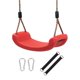 thumbnail image 3 of Asiento de columpio para niños perfecl con correas para colgar ganchos tablero curvo antideslizante patio de juegos Rojo, 3 of 8