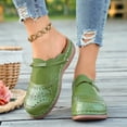 thumbnail image 5 of Clogs for Women 2026 Summer Comfortable Wedge Sandals Breathable Hollow Out Closed Toe Slip On Slippers with Arch Support Green Size 7, 5 of 7