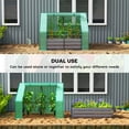 thumbnail image 3 of Outsunny 4 x 3 x 3ft Raised Garden Bed with Mini Greenhouse, Galvanized Raised Garden Bed with Cover, Green and Dark Gray, 3 of 9