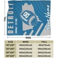 thumbnail image 4 of Custom Detroit Blanket Gifts for Men Women Personalized Fans Add Name and Number Throw Blankets, 30" X 40",40" X 50", 50" X 60", 60" X 80", 4 of 6