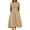 DT-Khaki, variant on DailyTrove Women's Collared Tie-Waist Midi Dress - Cotton-Blend Casual & Office Wear, Classic for Work & Outings