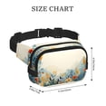 thumbnail image 4 of Rateoe Floral Mountain Landscape Print Fanny Pack Belt Bag for Women and Men, Square Double-Layer Waterproof Waist Pack with Adjustable Strap for Hiking, Jogging, Cycling, 4 of 9