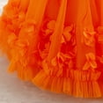 thumbnail image 4 of IDOPIP Baby Toddler Flower Girl Dress Lace Tulle Birthday Pageant Gown 1-5 Years 3D Flowers Formal Dress Toddler Wedding Guest Dress Baby Girl First Birthday Party Princess Baptism Dresses, 4 of 8