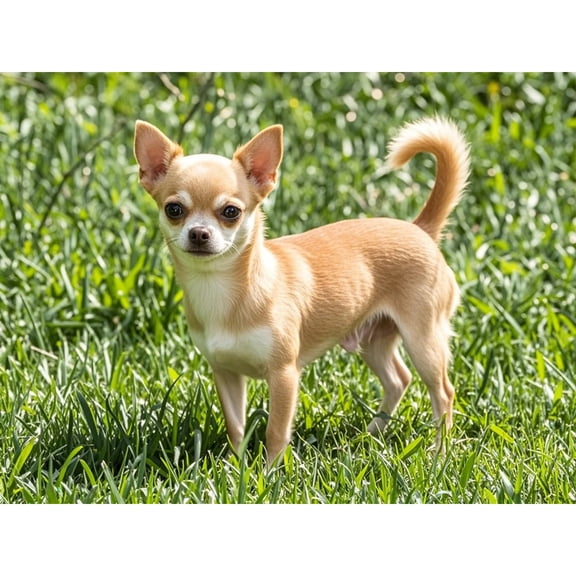 Fawn Chihuahua Diamond Art 5D Diamond Painting DIY Kits Full Round Drill Rhinestones by Number Stitch Embroidery Arts and Crafts for Living Room Bedroom Home Wall Decor 12x16 inch / 30x40cm