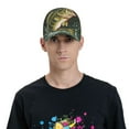 thumbnail image 4 of Picia Largemouth Bass jumps out of water Pattern Trucker Low Profile Hat Men Women Baseball Cap Dad Hat Adjustable Unconstructed Plain Cap, 4 of 6
