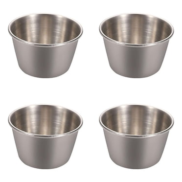 4pcs 304 Stainless Steel Sauce Cups and Condiment Dishes by Dusknt Stainless Butter Condiment Dipping Cups Cup NEW
