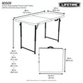 Lifetime 4 Foot FoldinHalf Adjustable Height Table, Indoor/Outdoor