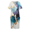 thumbnail image 6 of Abstract Floral Splash Art Loose Pocket Dress Dresses Summer Summer Dresses for Women, 6 of 9