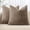 Taupe Grey, variant on Pack of 2 Decorative Throw Pillow Covers Soft Chenille Solid Textured Home Cushion Cases 18x18 Inch