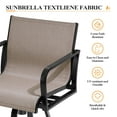 thumbnail image 7 of Crestlive Products Outdoor Swivel Bar Stools Set of 2, Patio Bar Height Chairs with Rust-Resistant Aluminum Frame, 360° Swivel Outdoor Bar Stools for Patio, Pool, Backyard, Bistro (Augustine Ashe), 7 of 7