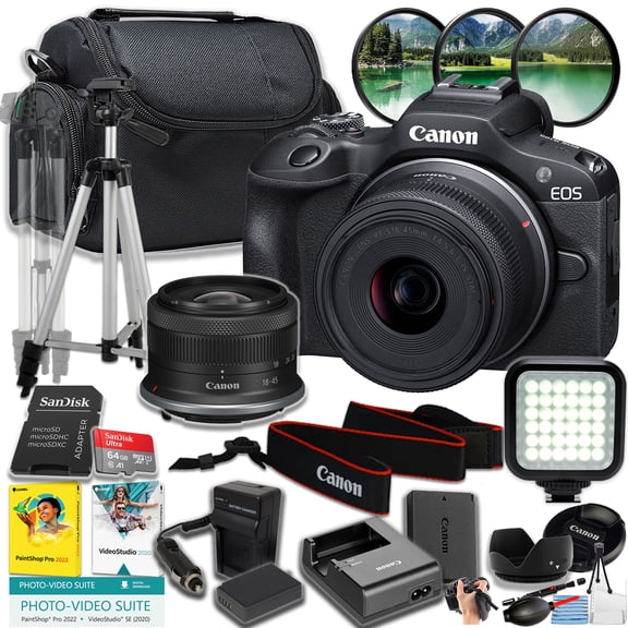 Canon EOS R100 Mirrorless Camera with RF-S18-45mm IS STM Lens, (International Version)