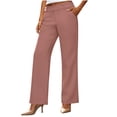 thumbnail image 2 of Chiccall Women's Stretch Waist Bootcut Dress Pants High Waist Buttons Zipper Office Slacks with Pockets, 2 of 7