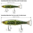 thumbnail image 6 of Bassdash SwimShad Glide Baits Jointed Swimbait Bass Pike Salmon Trout Muskie Fishing Lure 4.5in /18.5g, 6 of 7