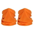 thumbnail image 1 of Unique Bargains Cache-Cou d'Hiver, Lot de 2 Foulards à Cordon, Cache-Cou Coupe-Vent, Orange, 1 of 7