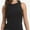 Black, variant on Women's Crewneck Racerback Ribbed Tank Tops Summer Basic High Neck Sleeveless Slim Fit Crop Tops