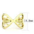 thumbnail image 2 of Luxe Jewelry Designs Women's 14K Gold Ion Plated Stainless Steel Bow Shaped Ring - Size 8 (Pack of, 2 of 4