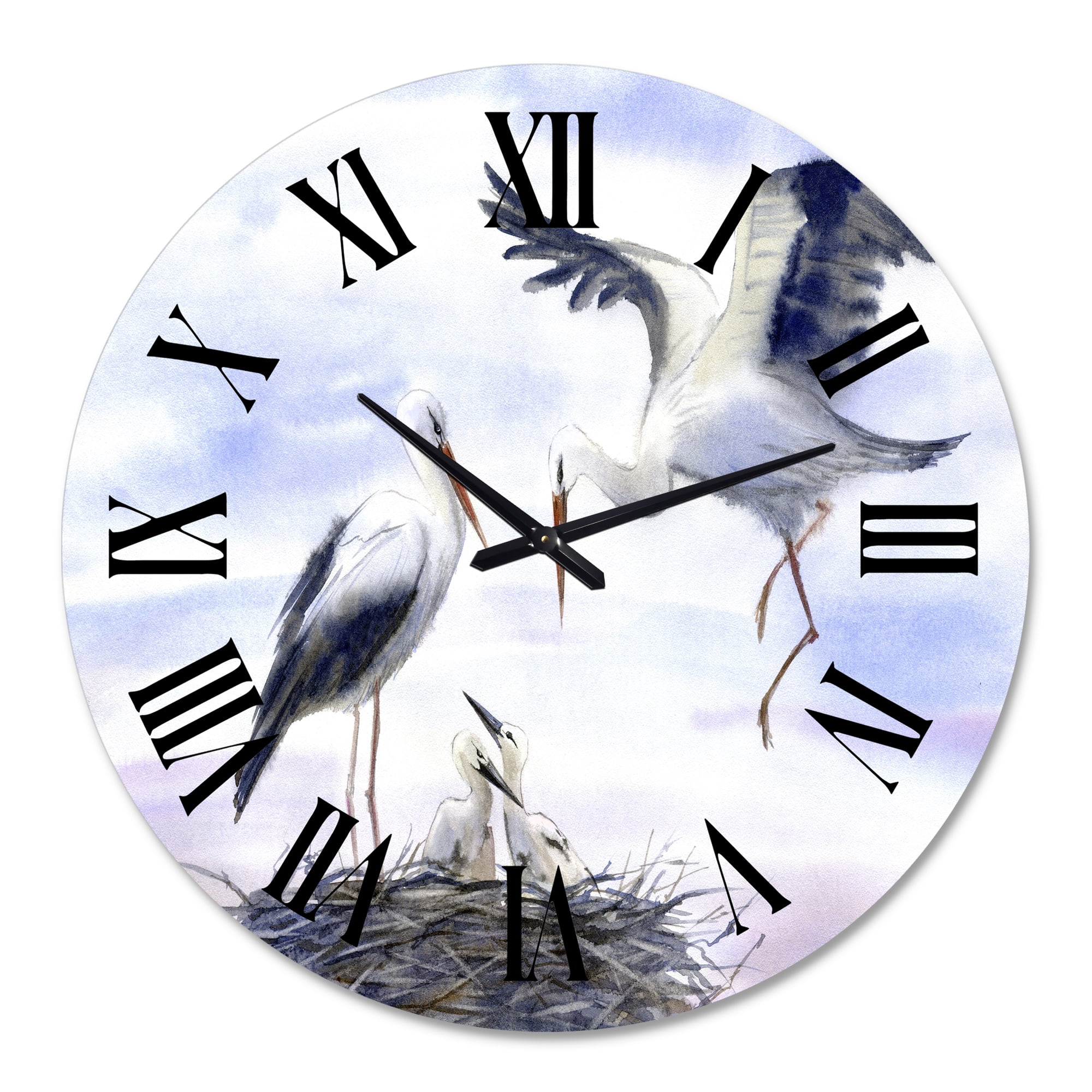 Designart 1 in Quartz Farmhouse Wall Clock