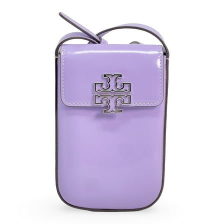 Tory Burch Women's Britten Patent Small Slim Phone Crossbody (Lavender)