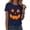 Navy, variant on Halloween Womens Shirt Spooky Season Short Sleeve T Shirt Halloween Pumpkin Ghost Fall Tee Top Women Halloween Shirts(Grey,L)