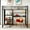 Black, variant on Cfowner Twin Size Loft Bed with Desk and Whiteboard, Metal Loft Bed with 3 Shelves and Ladder, Black
