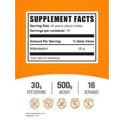 BulkSupplements Maltodextrin Powder - 30g per Serving - 500 Grams (1.1 lbs) - 17 Servings