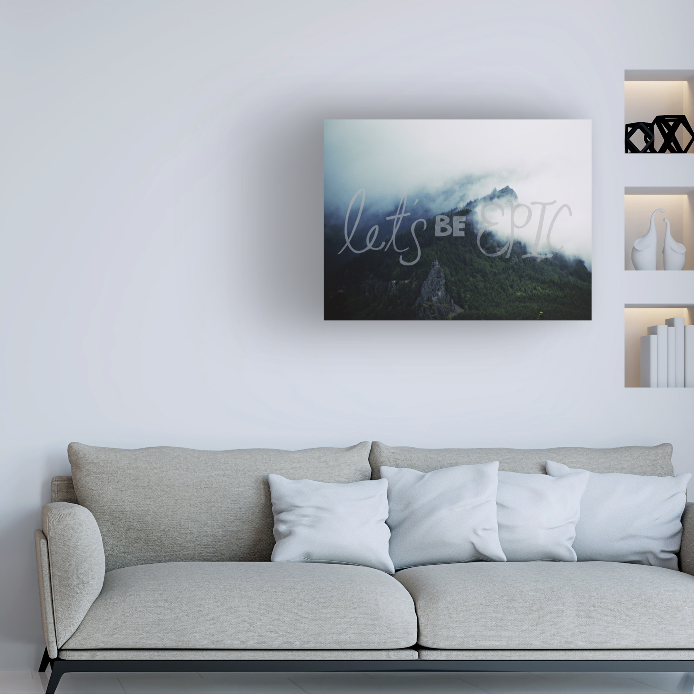 Trademark Fine Art "Let's Be Epic" Canvas Art by Leah Flores