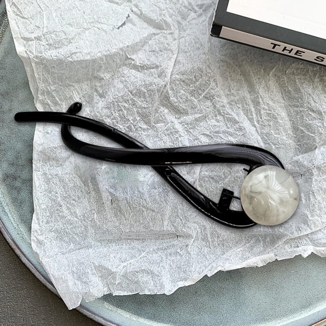 Pinza para el cabello con palabras de perla de alto sentido, nueva y elegante pinza para el cabello con giros en la parte posterior de la cabeza, tocado con temperamento, horquilla con una palabra