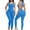 Blue, variant on Kaemgyyd Womens Workout Jumpsuits Compression Square Neck Tank Rompers Fashion Sleeveless Butt Lifter Yoga Bodycon One-Piece Outfit